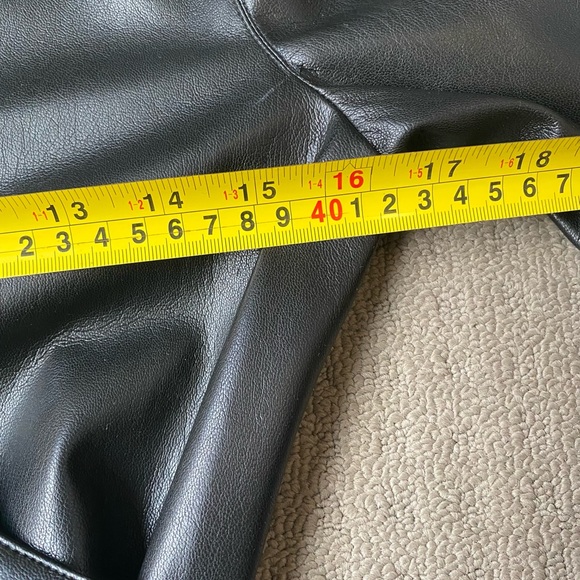 Nanushka Women Black Faux Vegan Leather Long Trench Coat Jacket Sz S - Picture 12 of 13